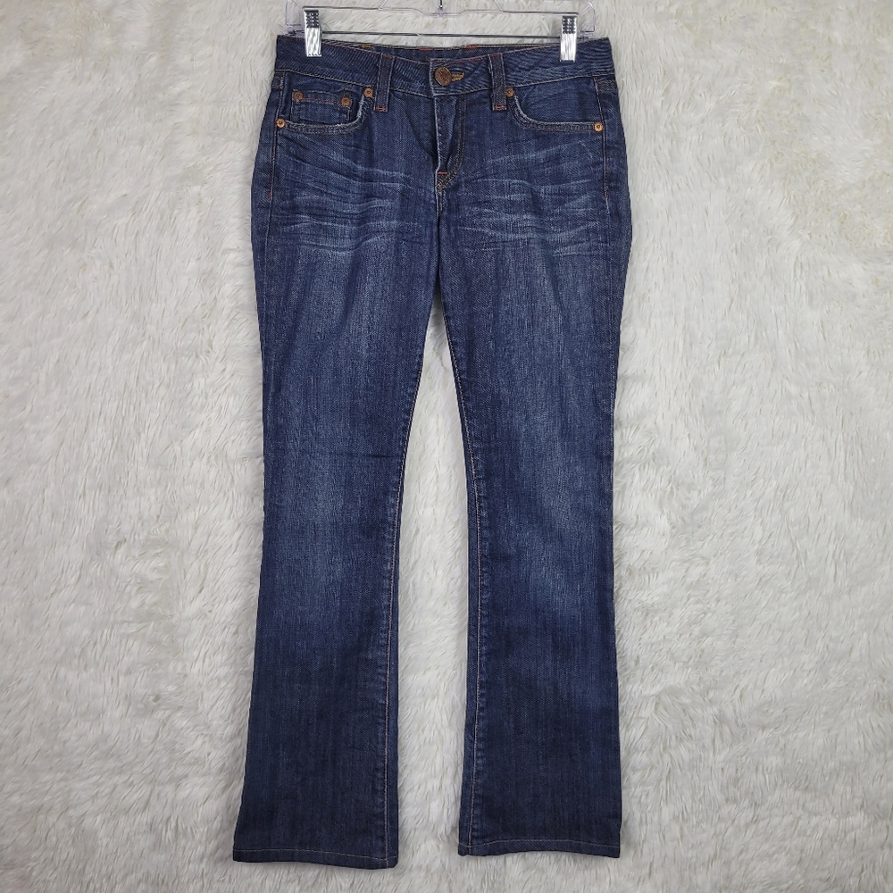 Vtg Lucky Brand Lola Boot Cut Jean Low Rise Sz 4 Western Made In USA 27x30 Y2K‎